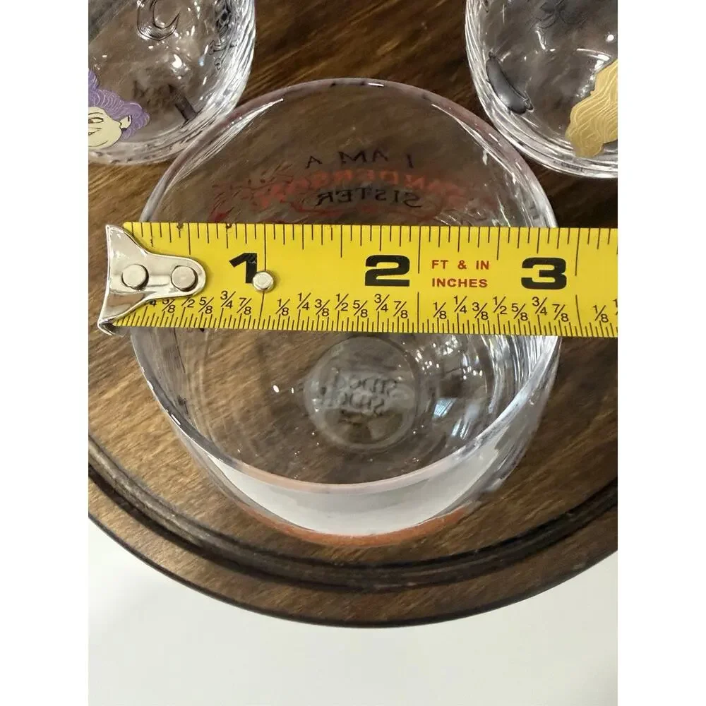 Disney Hocus Pocus Stemless Wine Glasses Set of 3 Sanderson Sisters Halloween